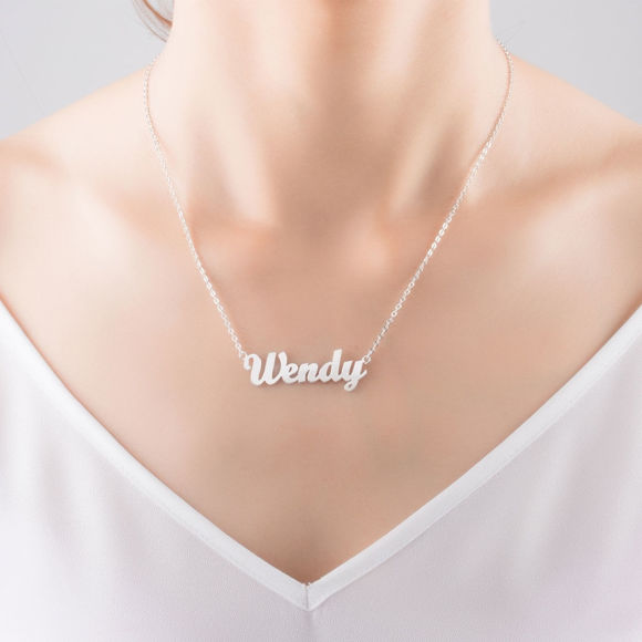 925 Sterling Silver Personalized Name Necklace - Customize With Any Name - Personalized Jewelry &amp; Gifts at Great Prices - Justyling