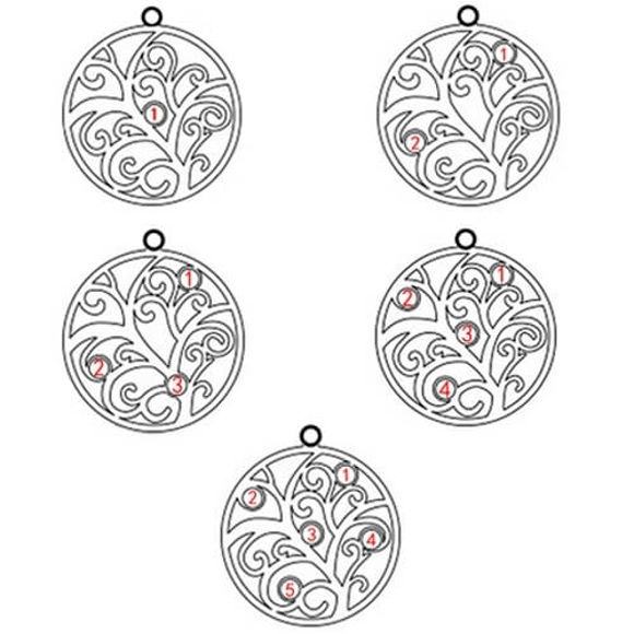 Immagine di Bracciale Birthstone inciso albero genealogico in argento sterling
