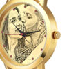 Immagine di Cinturino in corda intrecciata di colore intrecciato con orologio personalizzato oro per donna