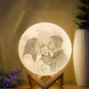 Immagine di Lampada lunare con foto personalizzata 3D magica con controllo tattile per famiglia (10cm-20cm)