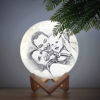 Immagine di Lampada lunare con foto personalizzata 3D magica con controllo tattile per famiglia amorevole (10cm-20cm)