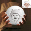 Immagine di Lampada lunare con foto personalizzata 3D magica con controllo tattile per bambini (10cm-20cm)