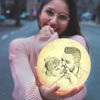 Immagine di Lampada lunare con foto personalizzata 3D magica con controllo tattile per padre (10cm-20cm)