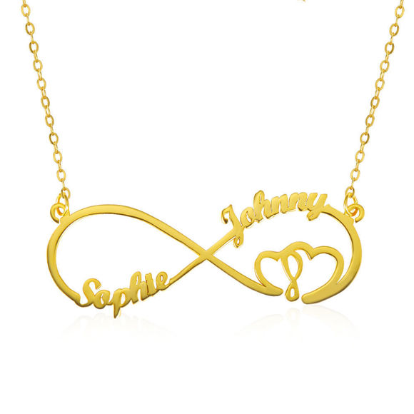 Immagine di Collana Infinity Heart In Heart 2 Names Sterling