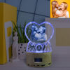 Immagine di Regalo in cristallo laser 2D per la mamma con base luminosa per carillon Bluetooth
