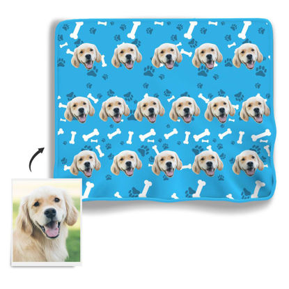 Immagine di Coperta fotografica in pile personalizzata con il tuo adorabile cane