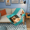 Immagine di Coperta personalizzata in pile per animali domestici con 2 foto