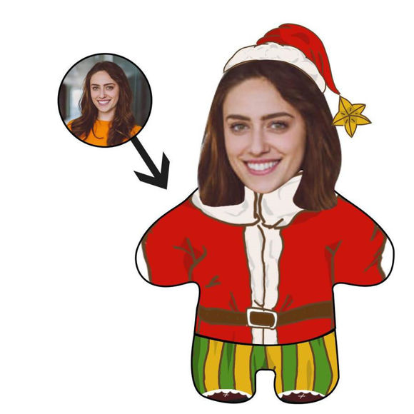 Immagine di Cuscini per il viso con foto personalizzata Cuscini di Babbo Natale per i regali