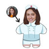 Immagine di Regalo personalizzato per cuscino con foto per infermiera