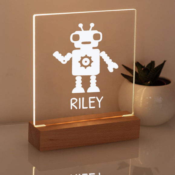 Immagine di Luce notturna robotica - Personalizzala con il nome di tuo figlio