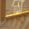 Immagine di Lampada da notte a LED con cornice per foto in legno personalizzata - Personalizza con la tua bella foto