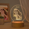 Immagine di Luce notturna rotonda personalizzata con intagli interni - Personalizza con la tua bella foto