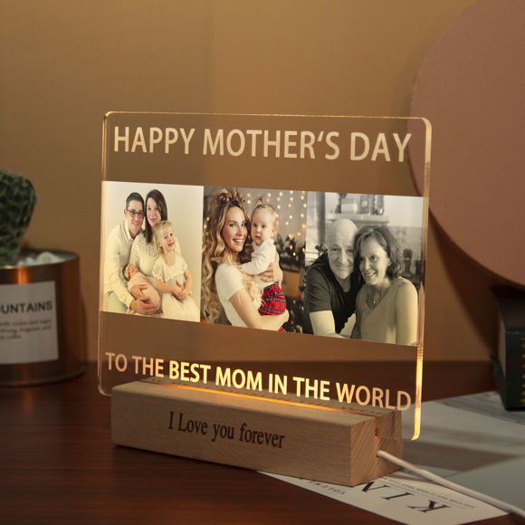 Immagine di Luce notturna per famiglie personalizzata per regali: personalizza con la tua bella foto