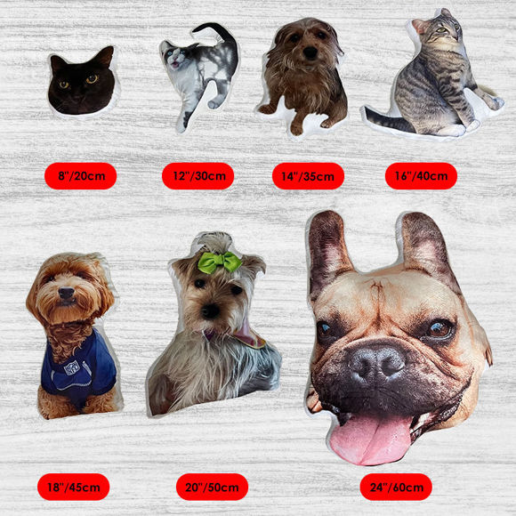 Immagine di Cuscino personalizzato per il viso di gatto per regalo